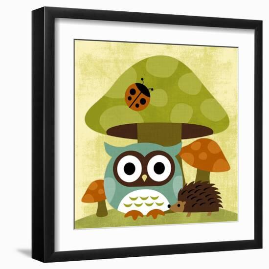 Owl and Hedgehog-Nancy Lee-Framed Art Print