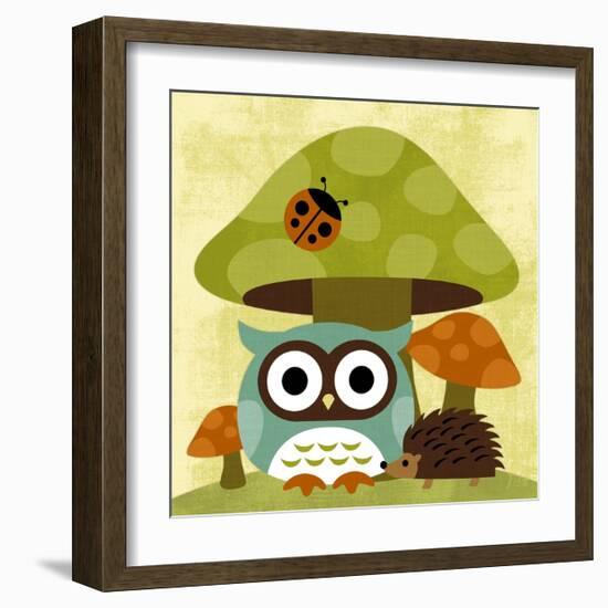 Owl and Hedgehog-Nancy Lee-Framed Art Print