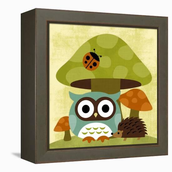 Owl and Hedgehog-Nancy Lee-Framed Stretched Canvas