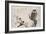 Owl and Two Eastern Bullfinches, Birds Compared in Humorous Songs, c.1791-Kitagawa Utamaro-Framed Giclee Print
