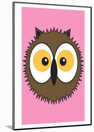 Owl - Animaru Cartoon Animal Print-Animaru-Mounted Giclee Print