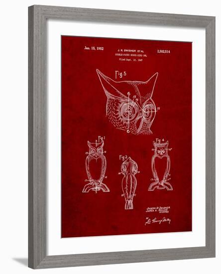 Owl Bird of Prey Patent-Cole Borders-Framed Art Print