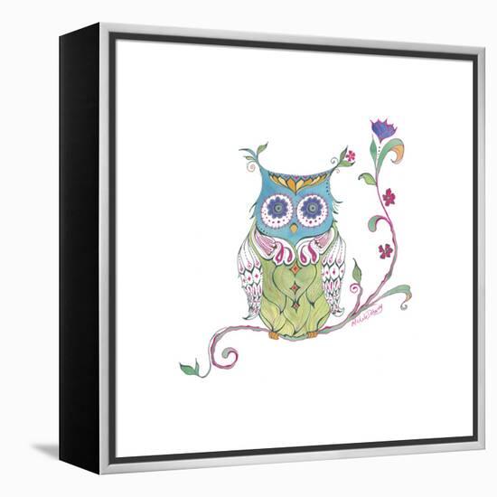 Owl Branch-null-Framed Premier Image Canvas