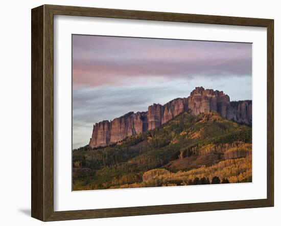 Owl Creek Pass Palisade with Fall Color, Uncompahgre National Forest, Colorado, U.S.A.-James Hager-Framed Photographic Print