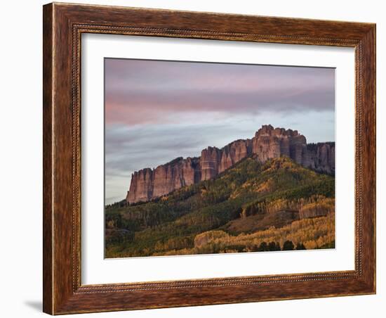 Owl Creek Pass Palisade with Fall Color, Uncompahgre National Forest, Colorado, U.S.A.-James Hager-Framed Photographic Print