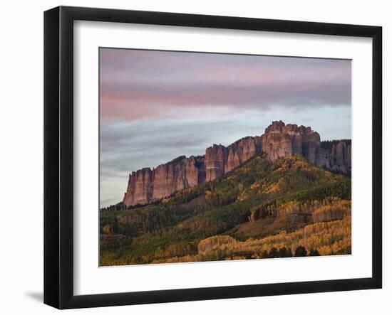 Owl Creek Pass Palisade with Fall Color, Uncompahgre National Forest, Colorado, U.S.A.-James Hager-Framed Photographic Print