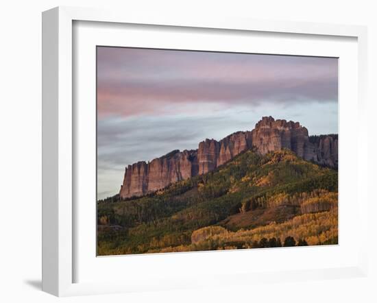 Owl Creek Pass Palisade with Fall Color, Uncompahgre National Forest, Colorado, U.S.A.-James Hager-Framed Photographic Print