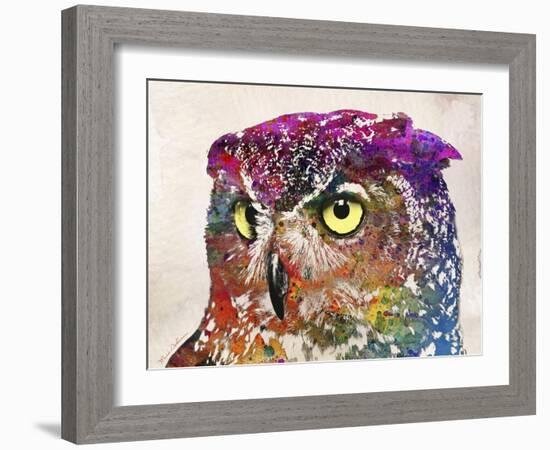 Owl Drawing-Mark Ashkenazi-Framed Giclee Print