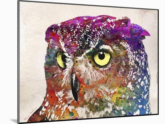 Owl Drawing-Mark Ashkenazi-Mounted Giclee Print