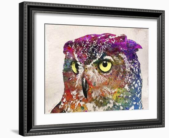 Owl Drawing-Mark Ashkenazi-Framed Giclee Print