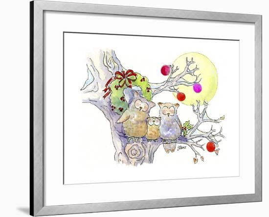 Owl Family-Jennifer Zsolt-Framed Giclee Print