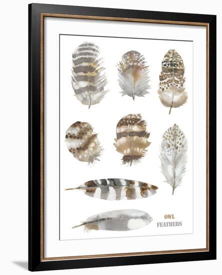 Owl Feathers-Sandra Jacobs-Framed Giclee Print