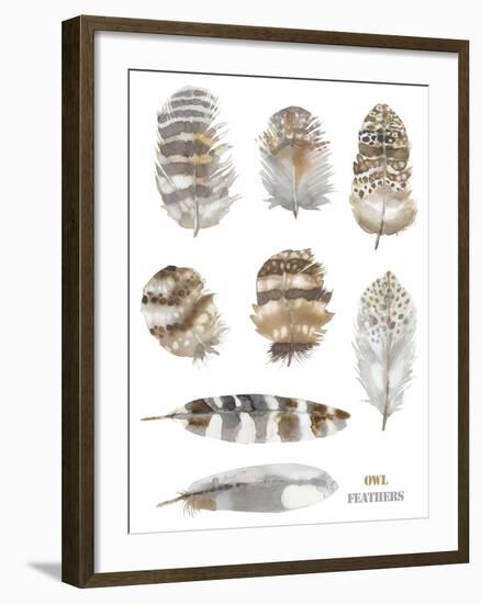 Owl Feathers-Sandra Jacobs-Framed Giclee Print