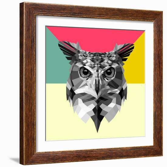 Owl Head-Lisa Kroll-Framed Art Print