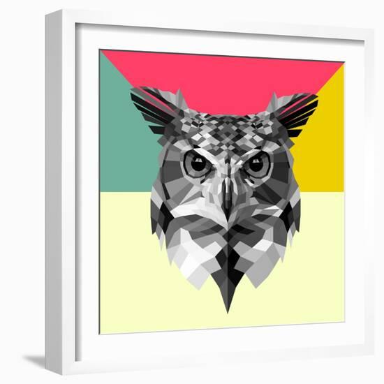 Owl Head-Lisa Kroll-Framed Art Print