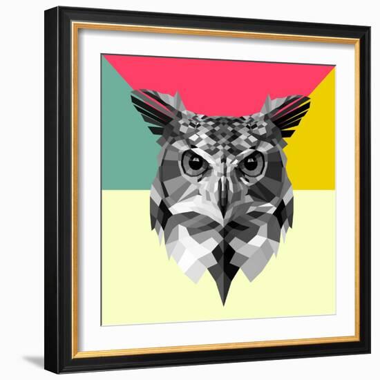 Owl Head-Lisa Kroll-Framed Art Print