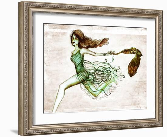 Owl III-Jami Goddess-Framed Art Print