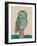 Owl In Blue Monotone-Paula Mills-Framed Art Print