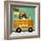 Owl in Firetruck and Squirrel-Nancy Lee-Framed Art Print