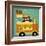 Owl in Firetruck and Squirrel-Nancy Lee-Framed Art Print