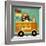 Owl in Firetruck and Squirrel-Nancy Lee-Framed Premium Giclee Print