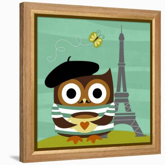 Owl in Paris-Nancy Lee-Framed Stretched Canvas