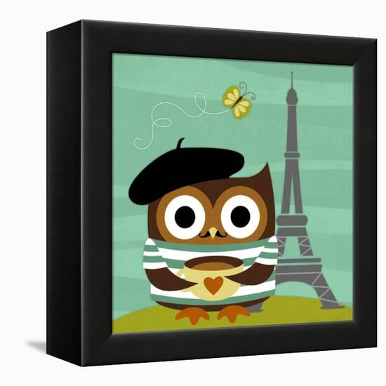 Owl in Paris-Nancy Lee-Framed Stretched Canvas