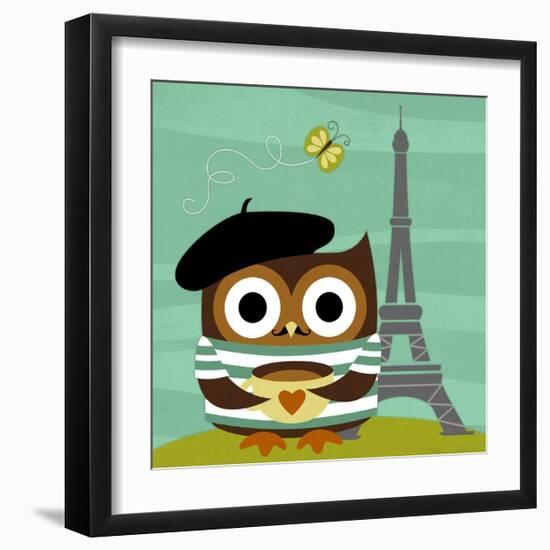 Owl in Paris-Nancy Lee-Framed Art Print