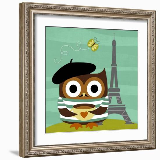 Owl in Paris-Nancy Lee-Framed Art Print