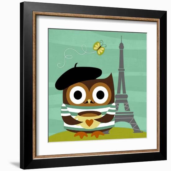 Owl in Paris-Nancy Lee-Framed Art Print