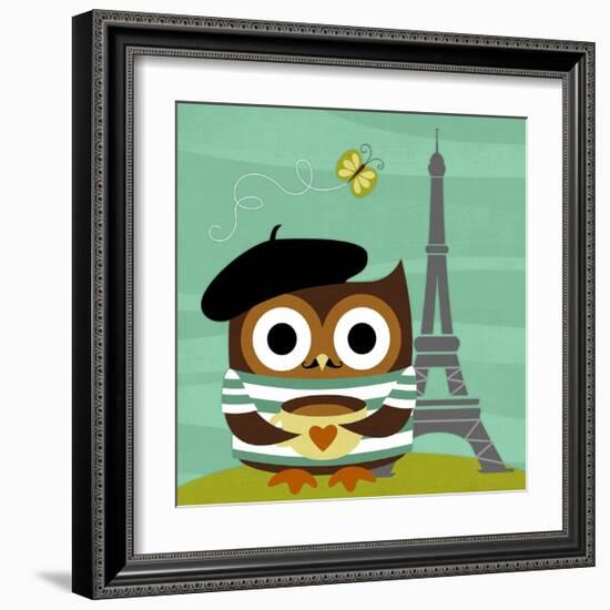 Owl in Paris-Nancy Lee-Framed Art Print