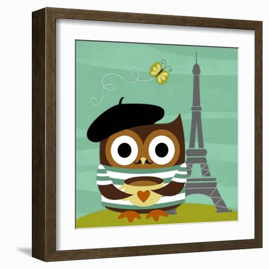 Owl in Paris-Nancy Lee-Framed Art Print