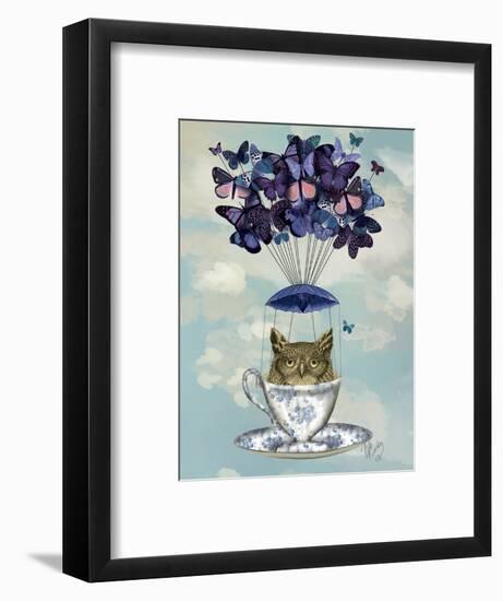 Owl in Teacup-Fab Funky-Framed Art Print