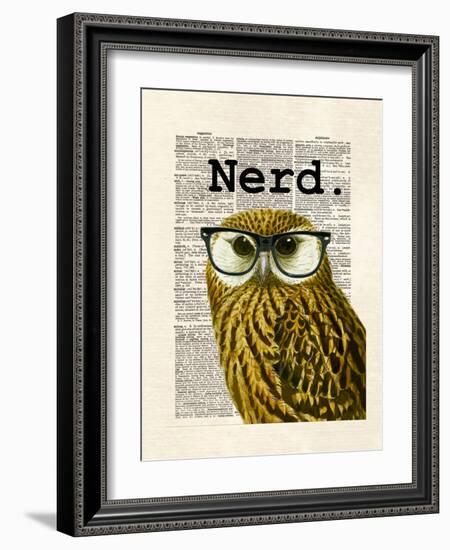 Owl Nerd-Matt Dinniman-Framed Art Print