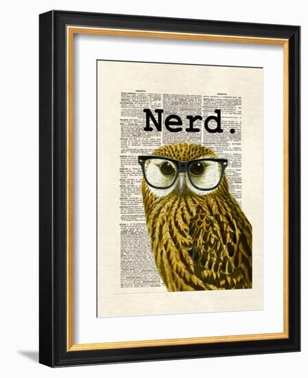 Owl Nerd-Matt Dinniman-Framed Art Print