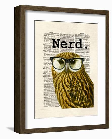 Owl Nerd-Matt Dinniman-Framed Art Print