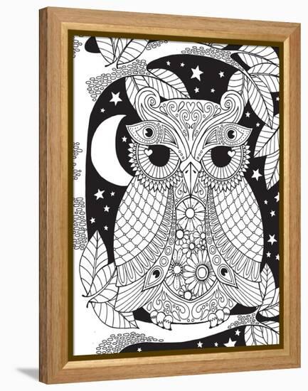 Owl on a Branch-Hello Angel-Framed Premier Image Canvas