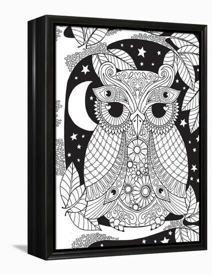 Owl on a Branch-Hello Angel-Framed Premier Image Canvas