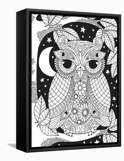 Owl on a Branch-Hello Angel-Framed Premier Image Canvas