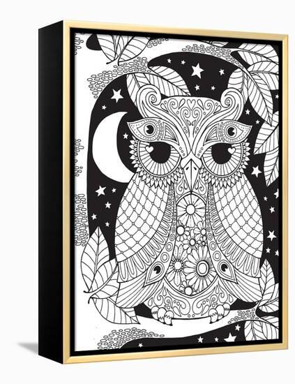 Owl on a Branch-Hello Angel-Framed Premier Image Canvas