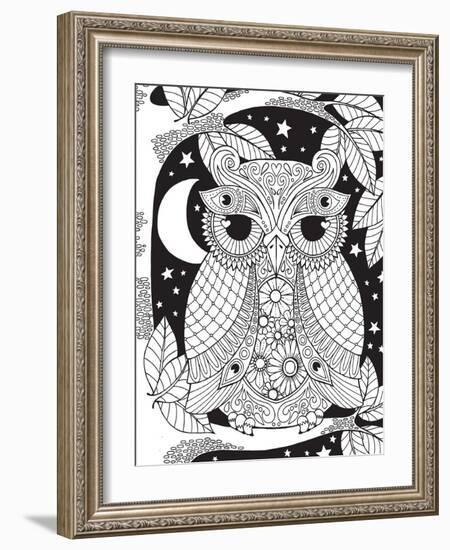 Owl on a Branch-Hello Angel-Framed Giclee Print