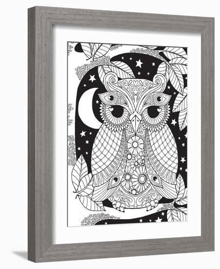 Owl on a Branch-Hello Angel-Framed Giclee Print