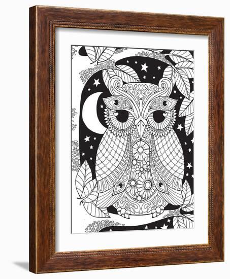 Owl on a Branch-Hello Angel-Framed Giclee Print