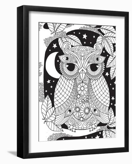 Owl on a Branch-Hello Angel-Framed Giclee Print