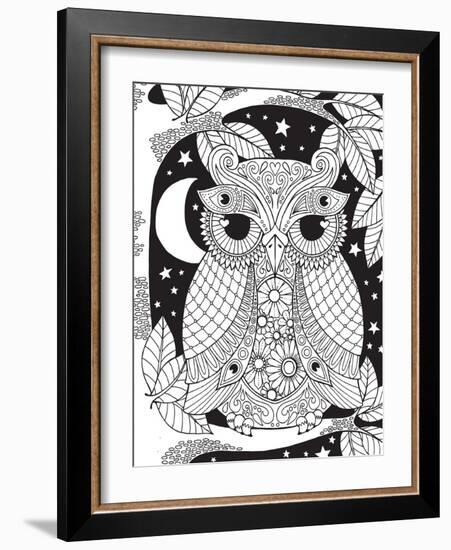 Owl on a Branch-Hello Angel-Framed Giclee Print