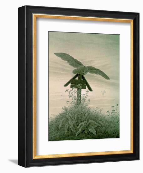 Owl on a Grave, 1836-7-Caspar David Friedrich-Framed Giclee Print