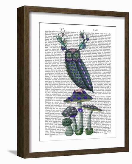 Owl on Mushrooms-Fab Funky-Framed Art Print