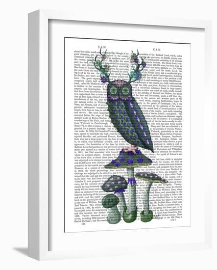 Owl on Mushrooms-Fab Funky-Framed Art Print