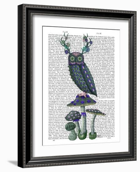 Owl on Mushrooms-Fab Funky-Framed Art Print