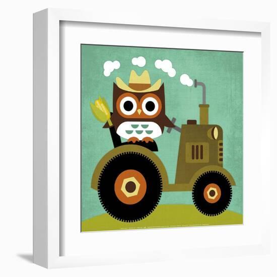 Owl on Tractor-Nancy Lee-Framed Art Print